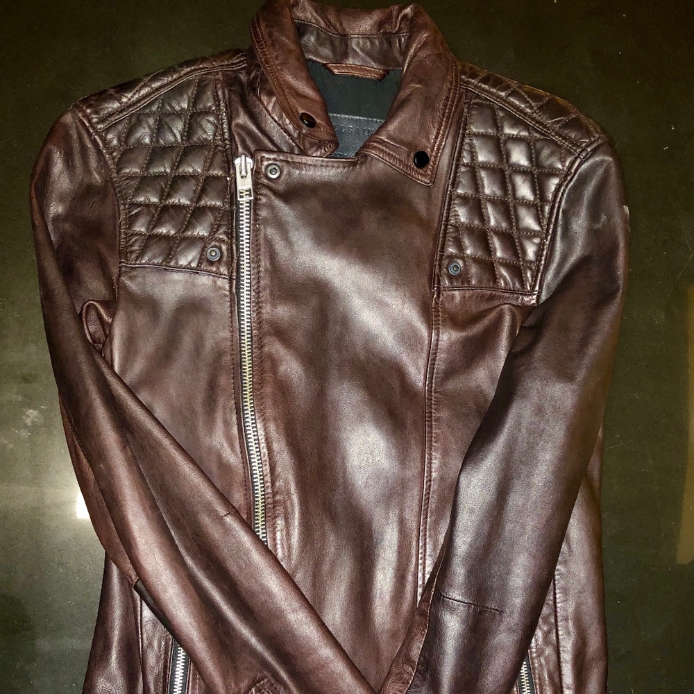 All Saints Conroy Leather Jacket